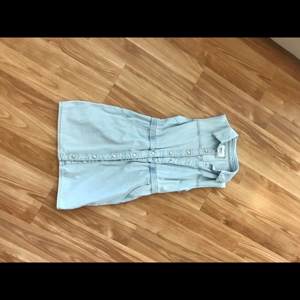 Denim button up dress